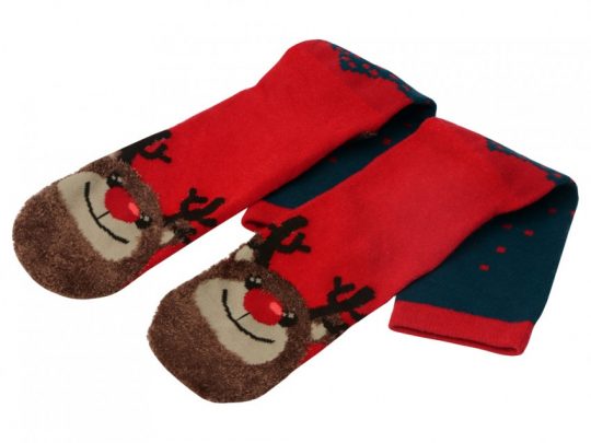 Набор носков с рождественской символикой в мешке женские, 2 пары, красный (36-39), арт. 023925603