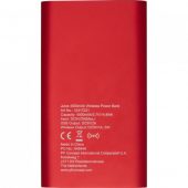 Беспроводное портативное зарядное устройство емкостью 4000 мАч Juice, красный, арт. 023845103