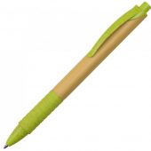 Ручка из бамбука и переработанной пшеницы шариковая Nara, бамбук/зеленый, арт. 023923903