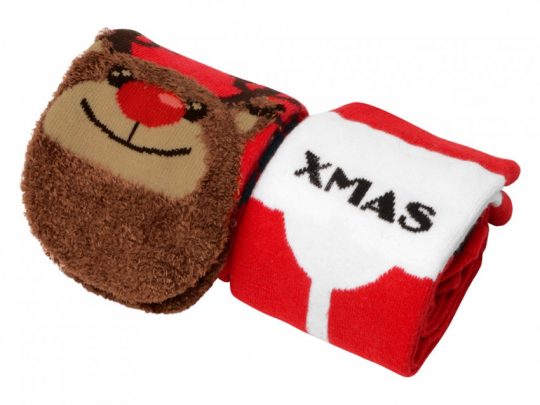 Набор носков с рождественской символикой в мешке мужские, 2 пары, красный (40-43), арт. 023925503