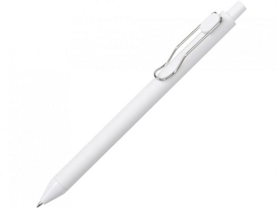 Ручк пластиковая шариковая Clip, софт-тач, белый, арт. 023960303