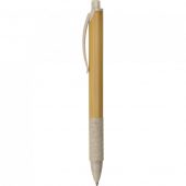 Ручка из бамбука и переработанной пшеницы шариковая Nara, бамбук/бежевый, арт. 023923803