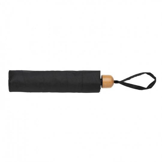 Компактный зонт Impact из RPET AWARE™ с бамбуковой ручкой, 20.5″, арт. 023880806