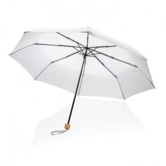 Компактный зонт Impact из RPET AWARE™ с бамбуковой ручкой, 20.5″, арт. 023880606