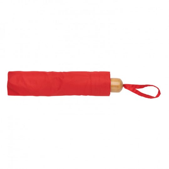 Компактный зонт Impact из RPET AWARE™ с бамбуковой ручкой, 20.5″, арт. 023880506