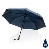Компактный зонт Impact из RPET AWARE™ с бамбуковой ручкой, 20.5″, арт. 023880406