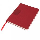 Бизнес-блокнот “Tweedi”, 150х180 мм, красный, кремовая бумага, гибкая обложка, в линейку