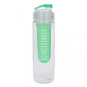 Бутылка для воды “Frutti”, пластиковая, с контейнером для ягод и фруктов, 700 мл., зеленый