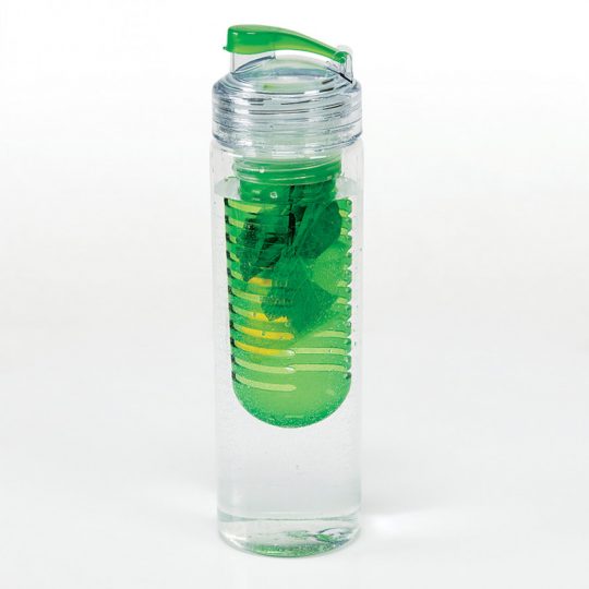 Бутылка для воды «Frutti», пластиковая, с контейнером для ягод и фруктов, 700 мл., зеленый