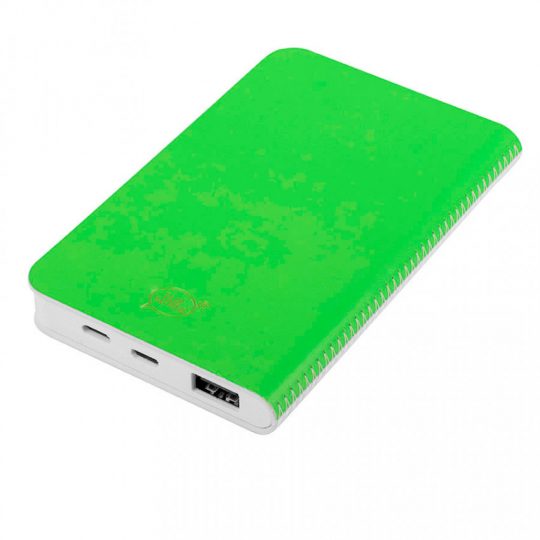 Универсальный аккумулятор «Franki» (5000mAh),белый с зеленым, 7,5х12,1х1,1см