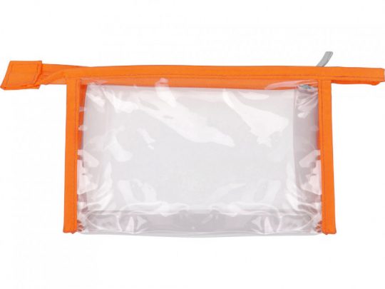 Прозрачная пластиковая косметичка Lucy, оранжевый, арт. 024000503