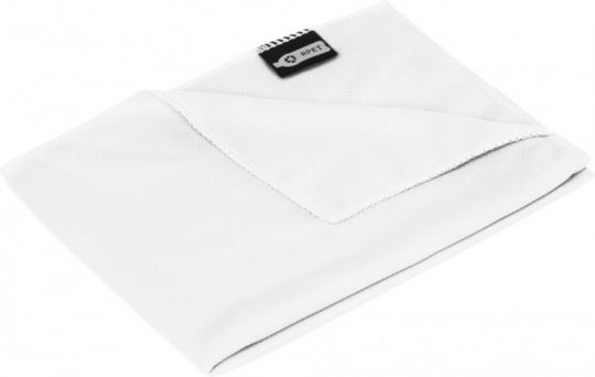 Спортивное охлаждающее полотенце Raquel из переработанного ПЭТ в мешочке, белый, арт. 024002003