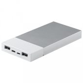 Универсальный аккумулятор «Slim Pro» (10000mAh),белый, 13,8х6,7х1,5 см,пластик,металл