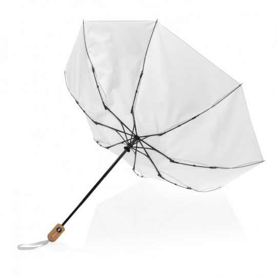 Автоматический зонт Impact из RPET AWARE™ с бамбуковой ручкой, d94 см, арт. 024148206