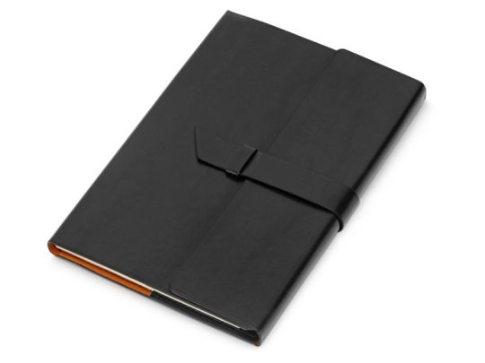 Бизнес-блокнот А5 с клапаном Fabrizio, 80 листов, черный, арт. 024369703