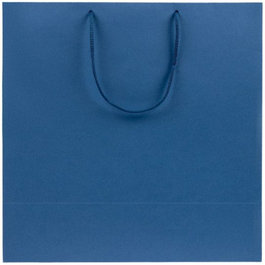 Пакет Porta из гладкой дизайнерской бумаги Malmero 160 г/м², выдерживает вес до 4 кг, большой, синий