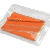 Набор канцелярский Softy: блокнот, линейка, ручка, пенал, оранжевый, арт. 024342003