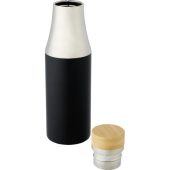 Hulan Бутылка объемом 540 мл с вакуумной изоляцией из меди и бамбуковой крышкой, черный, арт. 024380203