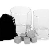 Набор для виски: 2 бокала, 6 камней, мешочек, коробка, арт. 024382103