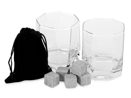 Набор для виски: 2 бокала, 6 камней, мешочек, коробка, арт. 024382103