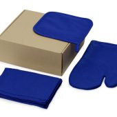 Подарочный набор с фартуком, прихваткой, синий, арт. 024402703