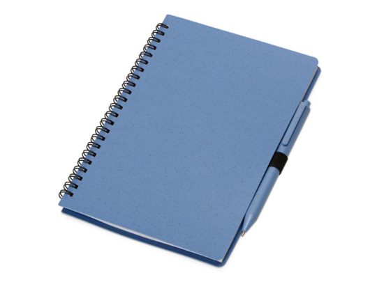 Блокнот А5 Toledo M, синий + ручка шариковая Pianta из пшеничной соломы, синий (А5), арт. 024402303