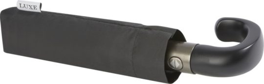 Montebello 21-дюймовый складной зонт с автоматическим открытием/закрытием и изогнутой ручкой, черный, арт. 024377703