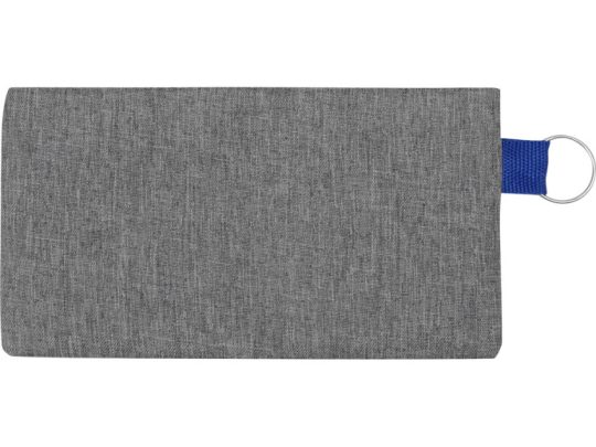 Универсальный пенал из переработанного полиэстера RPET Holder, серый/синий, арт. 024350803