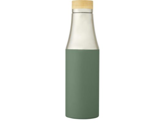 Hulan Бутылка объемом 540 мл с вакуумной изоляцией из меди и бамбуковой крышкой, зеленый яркий, арт. 024380103
