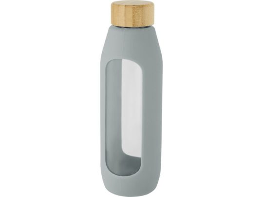 Tidan Бутылка из боросиликатного стекла объемом 600 мл с силиконовым держателем, серый, арт. 024379203