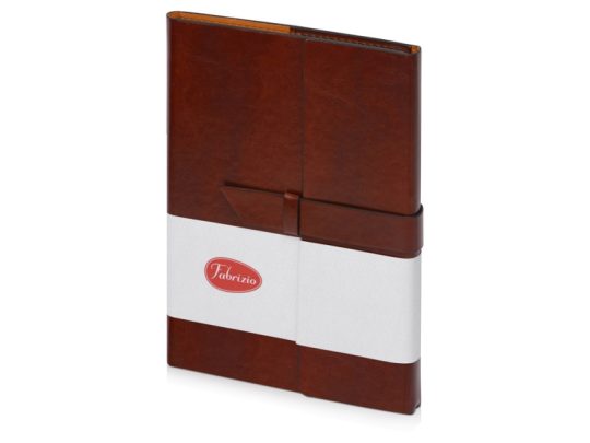 Бизнес-блокнот А5 с клапаном Fabrizio, 80 листов, коричневый, арт. 024369803