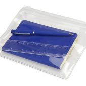 Набор канцелярский Softy: блокнот, линейка, ручка, пенал, синий, арт. 024341903