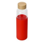 Бутылка для воды стеклянная Refine, в чехле, 550 мл, красный, арт. 024346003