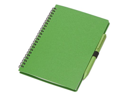 Блокнот А5 Toledo M, зеленый + ручка шариковая Pianta из пшеничной соломы, зеленый (А5), арт. 024402203