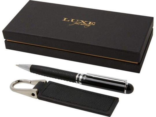 Verse Подарочный набор из шариковой ручки и брелока, черный, арт. 024399603