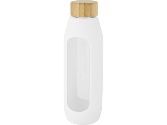 Tidan Бутылка из боросиликатного стекла объемом 600 мл с силиконовым держателем, белый, арт. 024379003