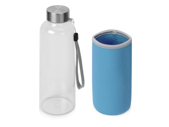 Бутылка для воды Pure c чехлом, 420 мл, голубой, арт. 024347203