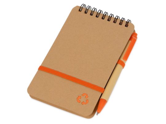 Набор канцелярский с блокнотом и ручкой Masai, оранжевый, арт. 024341503