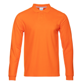 Рубашка поло унисекс STAN длинный рукав хлопок 185, 104LS Рубашка поло унисекс STAN длинный рукав хлопок 185, 104LS, Оранжевый (28) (40/3XS)