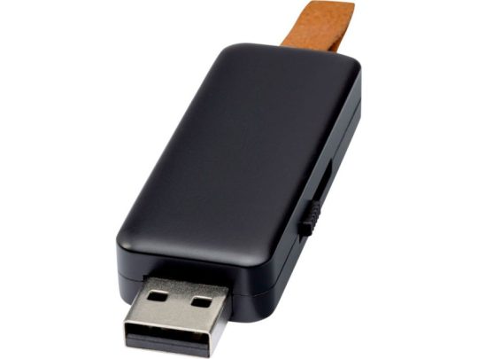 USB-флеш-накопитель Gleam объемом 4 ГБ с подсветкой, черный (4Gb), арт. 024758203