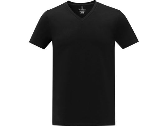 Somoto Мужская футболка с коротким рукавом и V-образным вырезом , черный (L), арт. 024696303