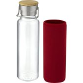 Thor, стеклянная бутылка объемом 660 мл с неопреновым чехлом, красный, арт. 024738803