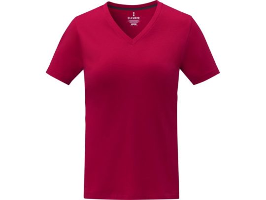 Somoto Женская футболка с коротким рукавом и V-образным вырезом , красный (S), арт. 024697403