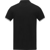 Morgan Двухцветное мужское поло с коротким рукавом , черный (XL), арт. 024732303