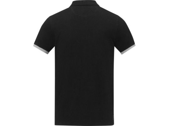 Morgan Двухцветное мужское поло с коротким рукавом , черный (XL), арт. 024732303