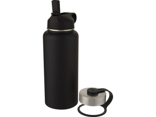 Supra медная спортивная бутылка объемом 1 л с вакуумной изоляцией и 2 крышками, черный, арт. 024741803