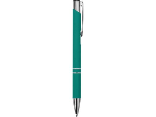 Ручка металлическая шариковая Legend Gum софт-тач, бирюзовый, арт. 024511703