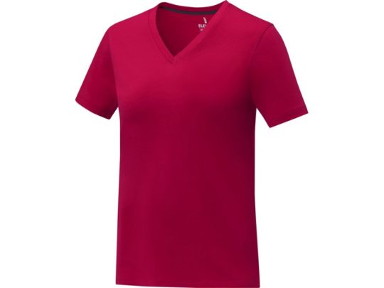 Somoto Женская футболка с коротким рукавом и V-образным вырезом , красный (XS), арт. 024697303