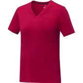 Somoto Женская футболка с коротким рукавом и V-образным вырезом , красный (2XL), арт. 024697803