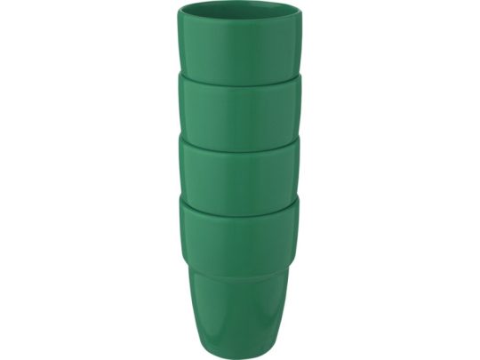 Staki подарочный набор из 4 кружек объемом 280 мл, которые устанавливаются друг на друга, зеленый, арт. 024742503